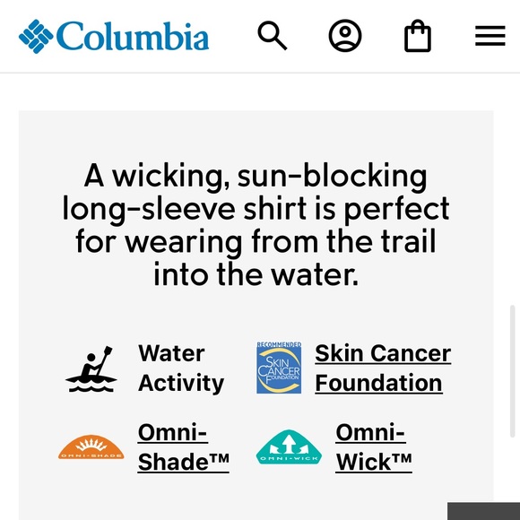 Columbia women's rapid creek long-sleeve top shirt white pink logo M omni shade - Picture 6 of 16